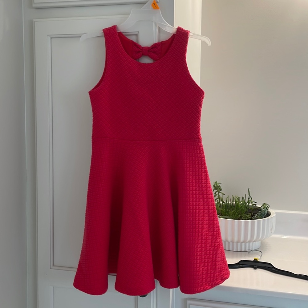 Girls red/hot pink dress size 6x.